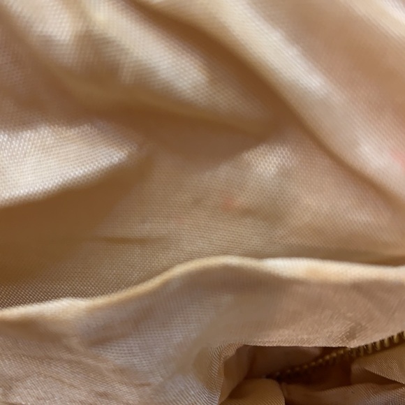 Gold Satin Embossed Evening Bag - Picture 3 of 5